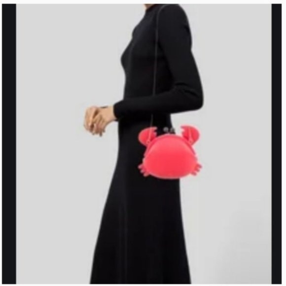 Crab rare Kate spade gold hardware crossbody chain purse bag splash crab cute - Picture 6 of 6